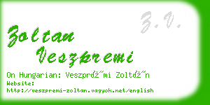 zoltan veszpremi business card